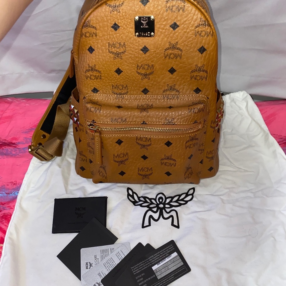 Mcm Stark Side Stud Small Backpack - image 4